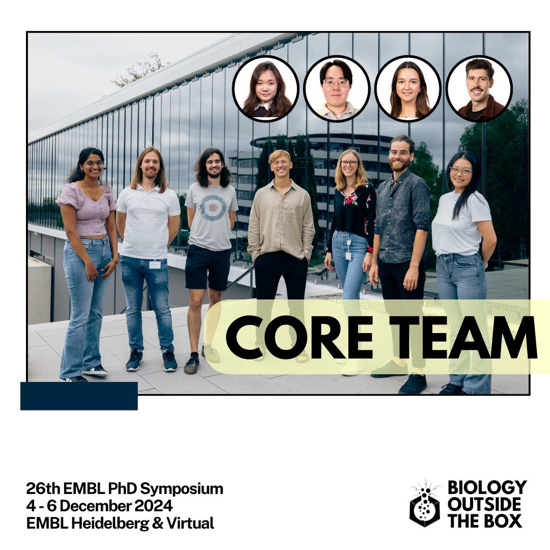EMBLPhDSymp's tweet photo. The EMBL PhD Symposium is completely student led! Today we introduce you to our core team spearheaded by our Heads, Kata and Nico, and supported by our Chief Editor, Soo. We couldn’t have done it without them! 🌟

Registration ➡️ https://t.co/r9YrAAFzmU

#biologyoutsidethebox https://t.co/f3QKAj9ASV