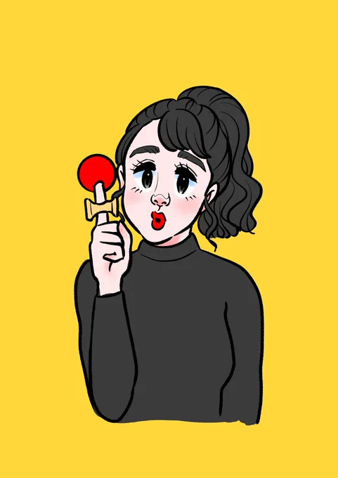 #お絵描き#イラスト#女の子 #レトロ#ファッション #ヘアスタイル #けん玉#本の挿し絵のお仕事したい #広島在住 #広島在住イラストレーター#nostalgia#retro#retrostyle#japanesegirl 