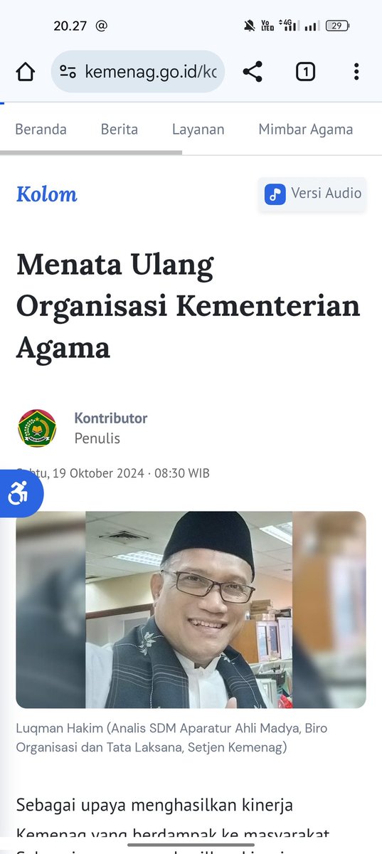 Enam di antaranya yang dapat dilaksanakan oleh Kemenag, yaitu: pertama memperkuat reformasi birokrasi, kedua memperkuat sumber daya manusia, pendidikan (baca:agama), dan digitalisasi, ketiga pemberantasan kemiskinan, keempat peningkatan toleransi antar-umat beragama,