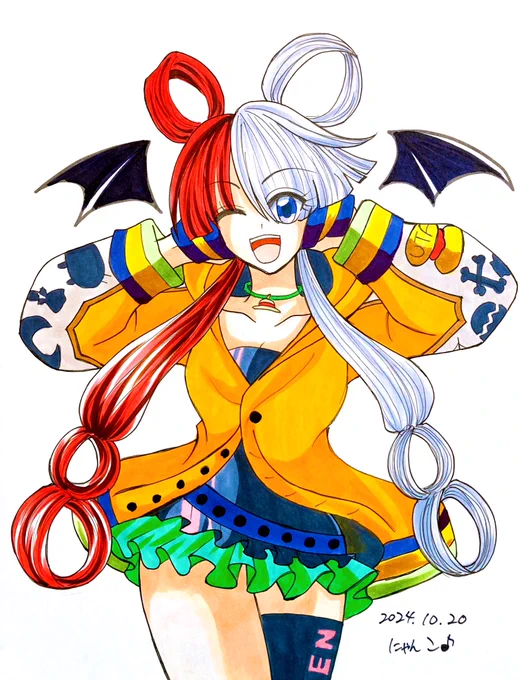  なたまにあさんこんばんは滑り込み失礼します(ハロウィンver/首飾りはアレンジで付け足し)作品には疎いですがウタの音楽大好きです宜しくお願いします「ウタお誕生日おめでとう」 