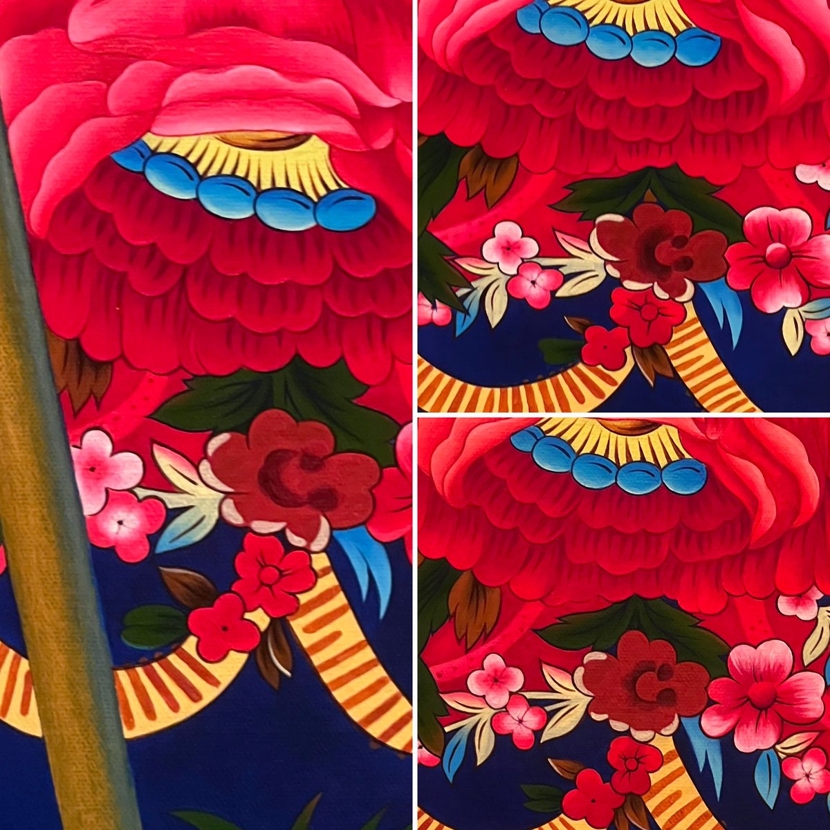 Rteest4u's tweet photo. Enjoyed #GAEAfall2024 @HighMuseumofArt this weekend &amp; was enthralled by the Dean collection. I noticed a funny thing on the portrait of @THEREALSWIZZZ by @kehindewileyart Mr. Dean I hope there is a fun story about this, but who drew the happy faces on your portrait? https://t.co/UtqfWeaQZM