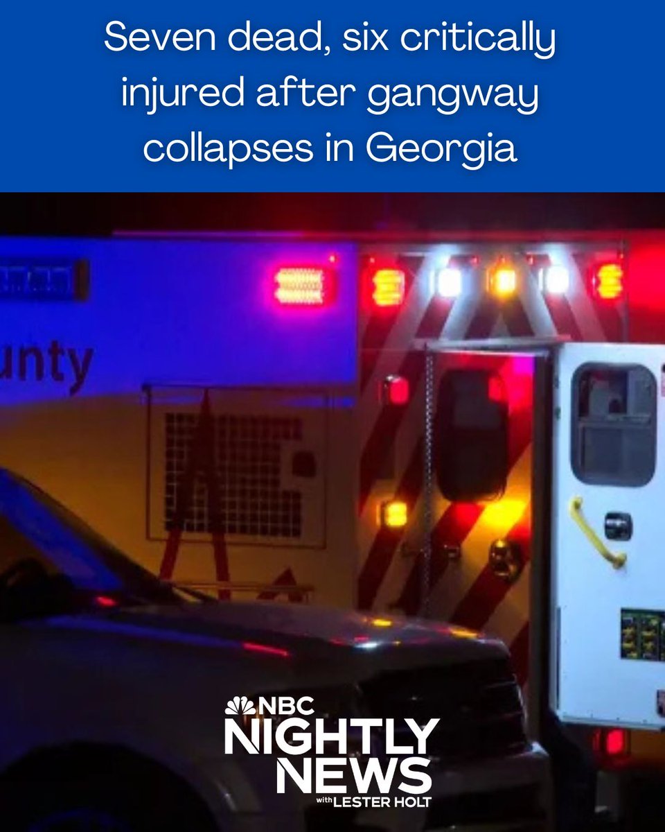 At least 20 people went into the water when the gangway on Sapelo Island collapsed, state officials said. nbcnews.to/3Uhp6fN