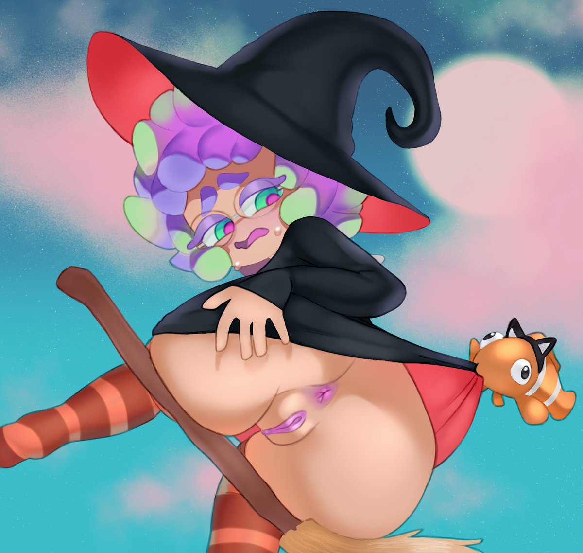 When your own familiar messes with you.. #splatoween #nsfw