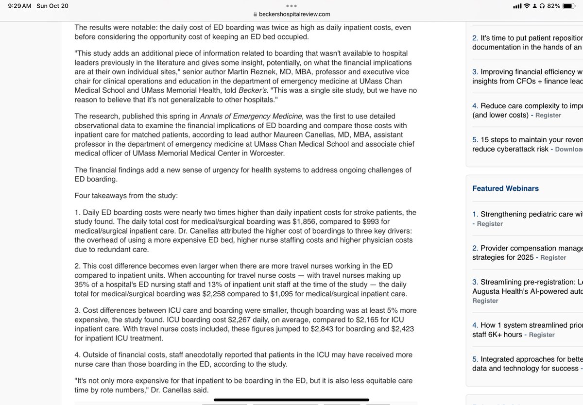Ed Gaines (@edgainesiii) on Twitter photo New <a href="/AnnalsofEM/">AnnalsofEM</a> study shows that ED boarding cost per Pt are nearly 2X of IPs + average boarding time for large EDs 80K+ is over 170 mins. beckershospitalreview.com/finance/the-co… New <a href="/AnnalsofEM/">AnnalsofEM</a> study shows that ED boarding cost per Pt are nearly 2X of IPs + average boarding time for large EDs 80K+ is over 170 mins. beckershospitalreview.com/finance/the-co…