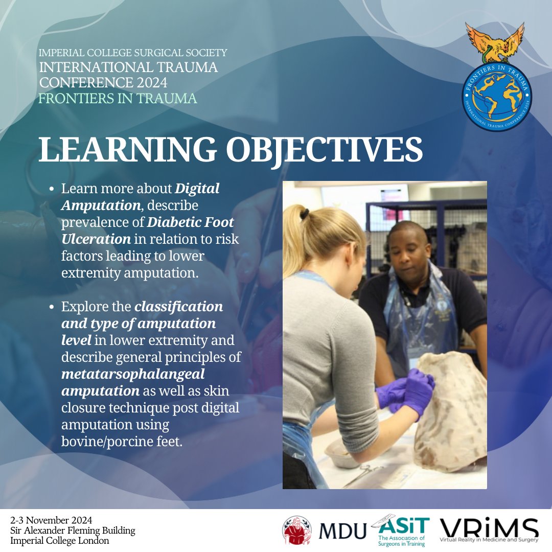 IcsmTrauma's tweet photo. 🚨AMPUTATION WORKSHOP REVEAL🚨
 🎫 BOOK YOUR TICKET TODAY - Europe’s Biggest Student Led Surgical Conference - https://t.co/fpa8Mc4jDv 🎫 https://t.co/SJktgrytDD