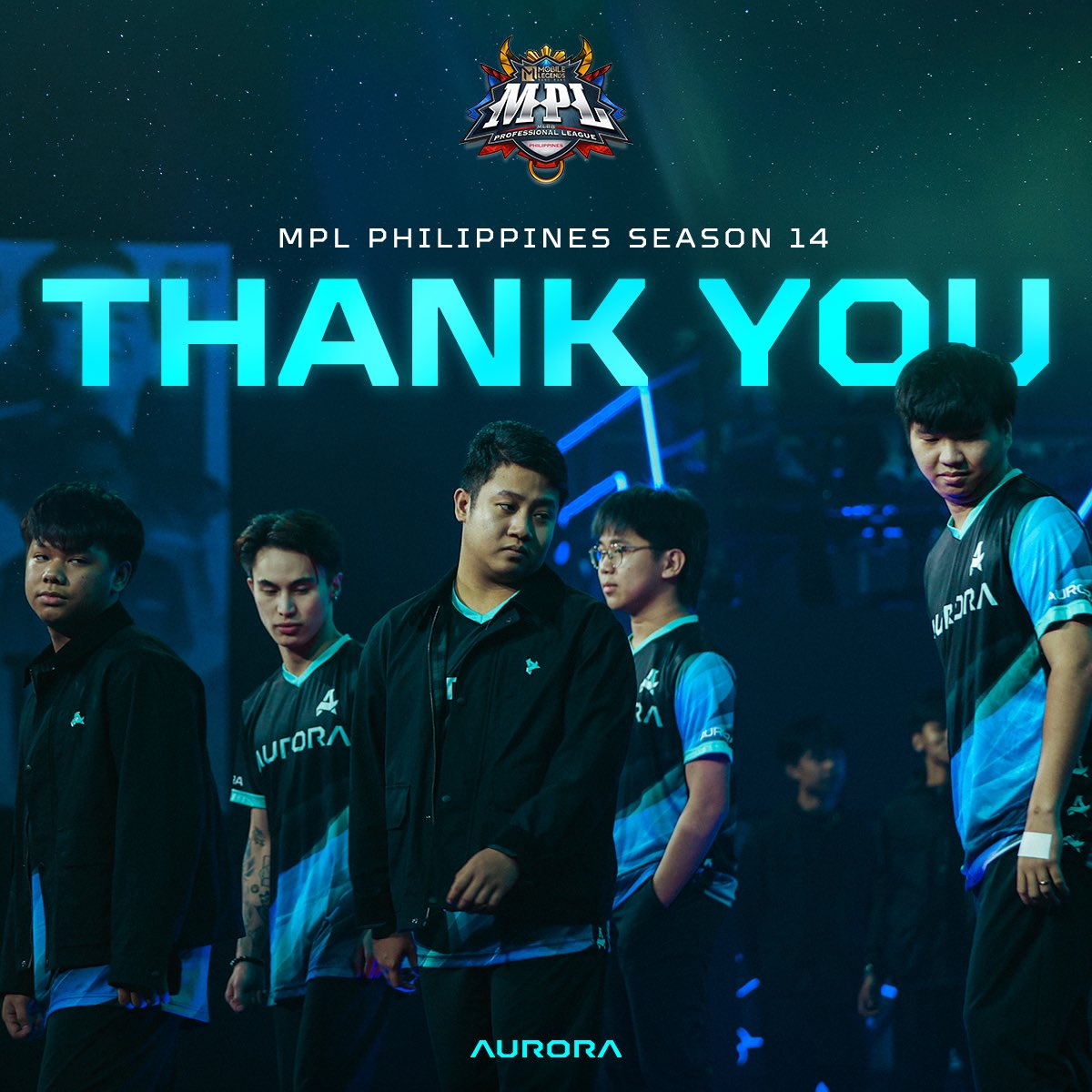 auroraggmlbb's tweet photo. What others expected as a mere introduction to the scene turned out to be the establishment of Aurora’s supremacy in the league.

We led the pack in Week 1, but we fell a bit short of doing the same as we conclude our MPL PH Season 14 stint today.

To everyone who made this possible, we at Aurora MLBB beam our light to all of you. Our deepest gratitude goes to the management and backend team, friends and family, the whole cast and crew, teams and players, and most of all, our Auroras! 🩵

Our goal to reign supreme doesn’t end here — it now faces the challenge of expanding our domain on the world stage.

The lights within will continue to seize the win with our Auroras at M6! See you there. 🫡

#AuroraMLBB #LightsUp #MPLPhilippines #MPLS14 #LakasNgPinas #MLBB #MobileLegendsBangBang #M6