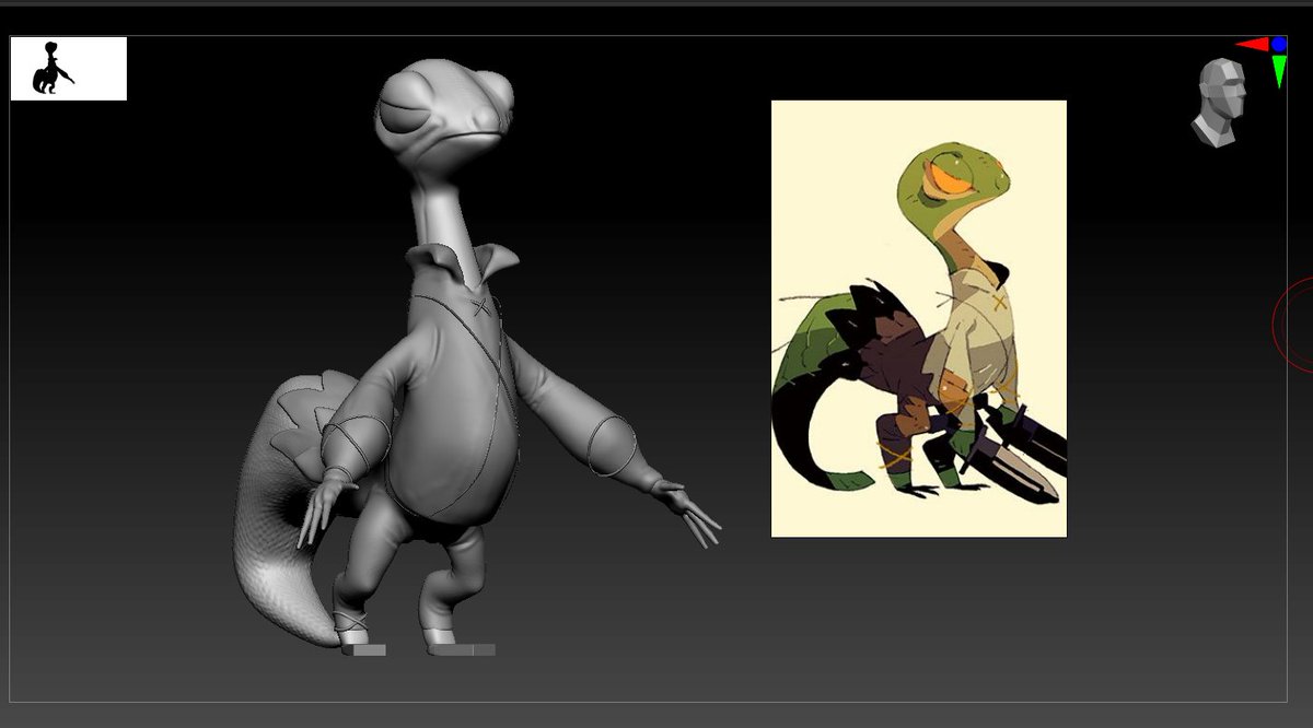 McWhopper__'s tweet photo. Stylized Lizard WIP https://t.co/ZPhYZk5iPS