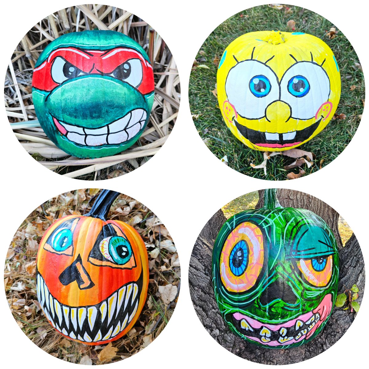 hilary_hildo13's tweet photo. My son asked if we could paint pumpkins this year instead of carving. I was totally game! #paintedpumpkins ππ§‘π€ https://t.co/toZhMlAiv6