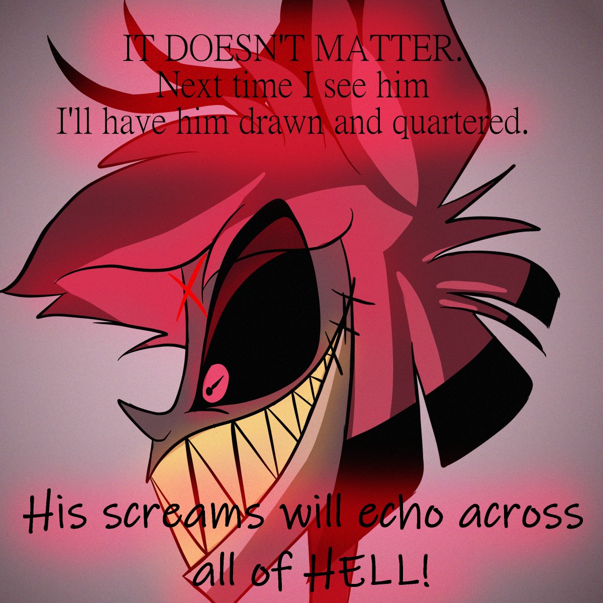BB_Azurite's tweet photo. Day 7: Morning After
Alastor keeps having sex with Vox and he doesn't know how to handle it.

I wasn't gonna do two of these but the idea wouldn't leave me, also tried something different with the colours and background.
#VoxSwitchWeek #VoxSwitchWeek2024 #RadioStatic #StaticRadio https://t.co/fopAjmZ5pE