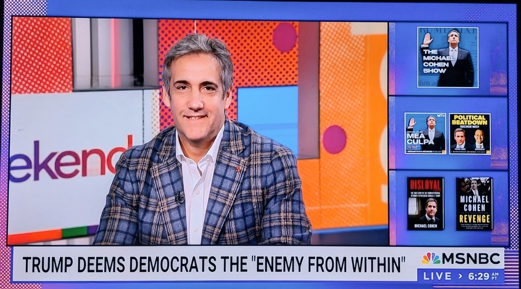 FlutterShyanne's tweet photo. @MichaelCohen212
Though such a dark cloud had stolen across our political landscape, its silver lining was the finest I'd ever seen ;) Excellent segment on @TheWeekendMSNBC! ❤️‍🔥🩶 #TeamCohen #TrumpIsAnExistentialThreat https://t.co/1nJUQdIFTc