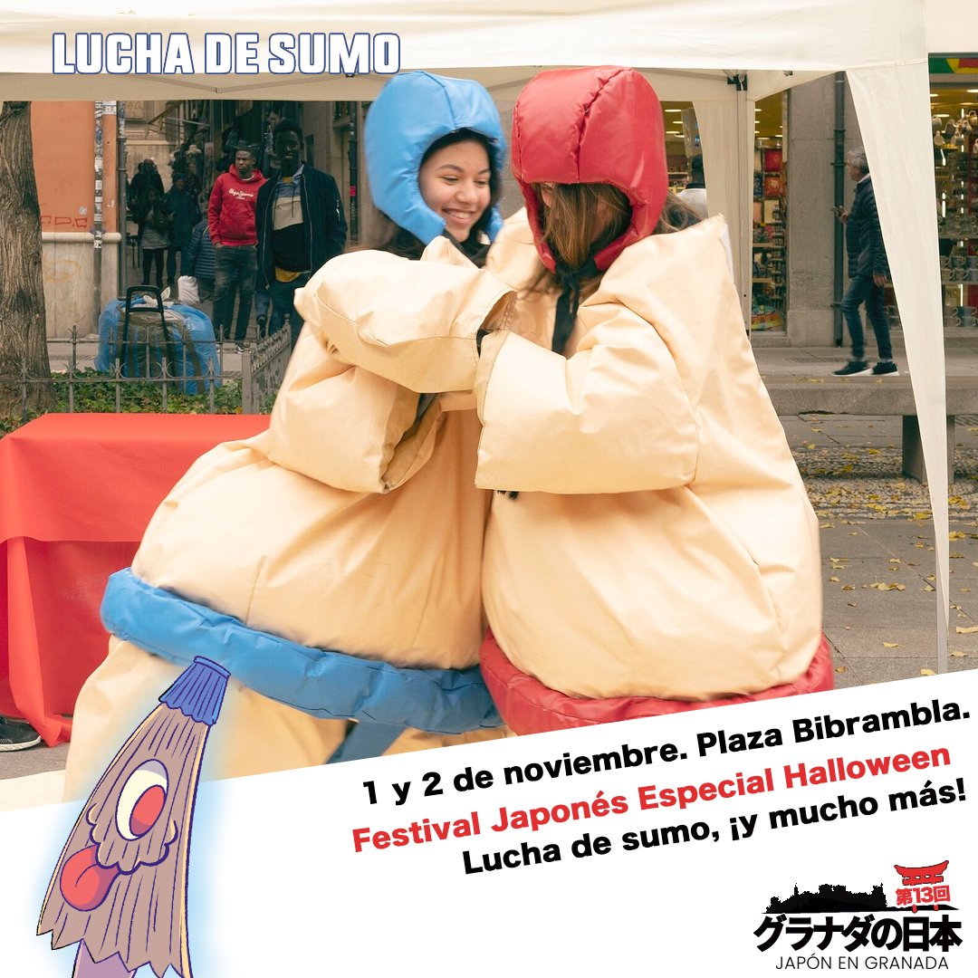 Los combates de sumo en Japón nos pillan un poco a desmano, pero...

💪 ... podemos defender el título desde el Matsuri de Granada!

🚩  1 y 2 de noviembre en Plaza Bibrambla