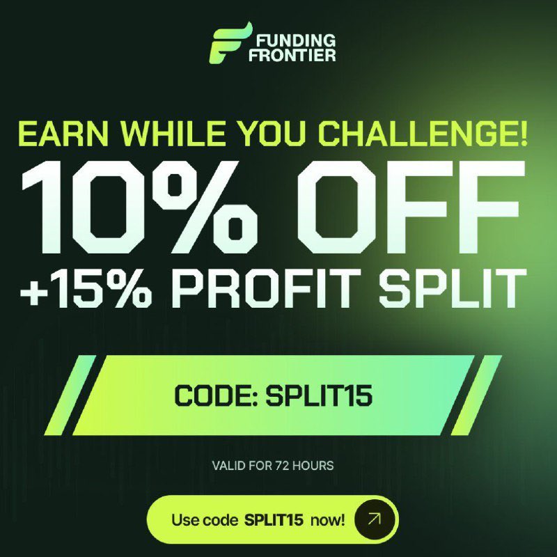 propfirma's tweet photo. ✅ Funding Frontier : 

✅ عرض لمدة 72 ساعة لجميع الحسابات    
✅ خصم 10% ( +15% من المرحلة الثانية )    
   
Code : SPLIT15 ✅ 
 
🔗 Link : https://t.co/Rz72ywbDEQ 
 
@propfirmar  🎚
#propfirms #propfirm #forex https://t.co/Yr4a2QFTaS