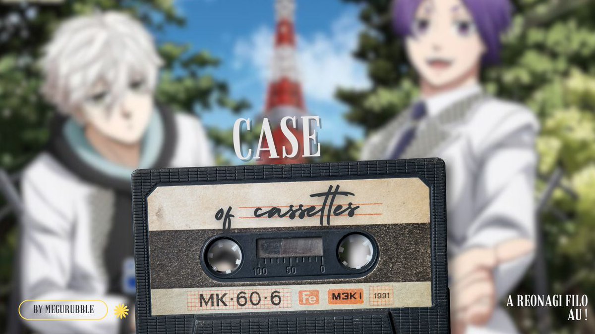 megurubble's tweet photo. 📼 case of cassettes
⚝ a #reonagi filo au !

they say certain objects carry out memories, but what if certain objects that the carrier of doesn't remember anything?

a cassette tape appeared, making reo and nagi curious. both of them looked into it. what could go wrong, right? https://t.co/exDxPgspZS