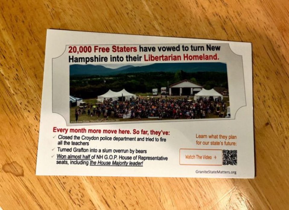 DennisPrattFree's tweet image. Thousands are moving to New Hampshire.
Bringing ideas about &quot;living free or dying&quot;,
and other such anti-Democratic nonsense.

Fortunately, commonsense safety is just
a U-Haul and a border-hop away.

#FSEndorsement #NHPolitics #StateSwap