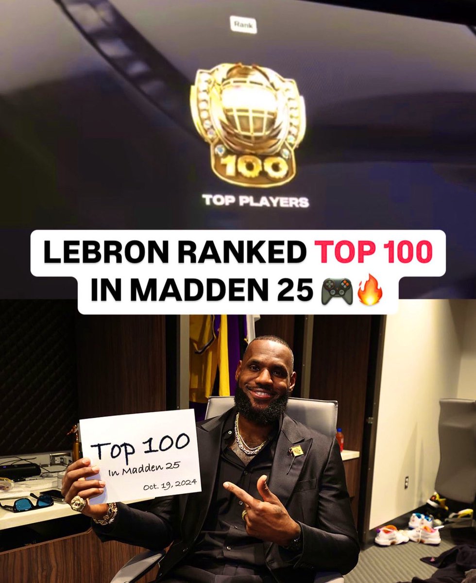TheLakersAve's tweet image. 👑 LeMaddenTop100❕LeBron James 
Officially Ranked 🔝 💯 on Madden‼️

#StriveForGreatness #Uninterrupted