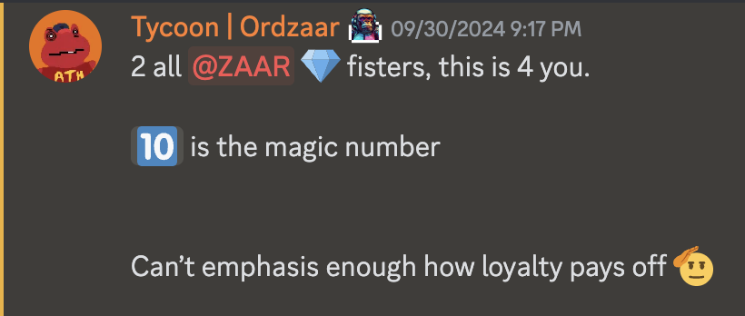 NFTYC00N's tweet photo. 2 everyone, this is 4 u, 

I actually alr pre-hinted all @ordzaar passes holders prior and gotta say some of em might actually decoded this ALFA so iykyk 🫡

Here's another hint: YOU RLY HAVE NOT MUCH TIME LEFT TO GRAB SOME $ZAAR PASSES IF U HAVE YET TO SO ITS NOW OR NEVER ⌛️ https://t.co/dtJBrt2S22