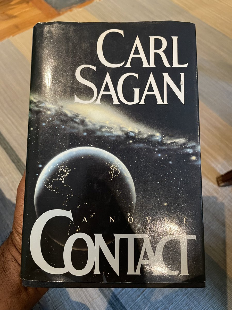 Rereading this book. I truly love how the citizens of Earth come together. Reading the book, and watching the film (a favourite) always leaves me wondering “what if…?” AND in the book/film POTUS is a woman <a href="/KamalaHarris/">Kamala Harris</a> 😉 #carlsagan #reading