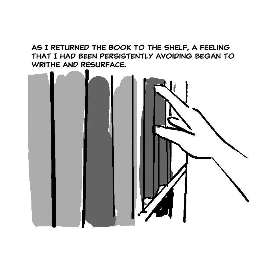 cartoonishly's tweet photo. A comic I made about a feeling I've had recently when I visited a closing sale at a Barnes &amp; Noble store.
(1/2)
✏️💭
#autobio #autobiocomic #comics #digitalart https://t.co/w3Fb6ka58q