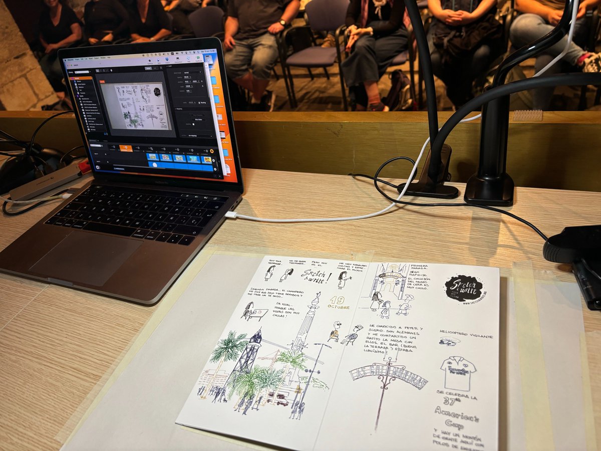 Exitazo ayer del #sketchandwrite en La Rambla, con gran participación y una producción artística impresionante. 
<a href="/AmicsdeLaRambla/">Amics de La Rambla</a> <a href="/MuseuMaritim/">Museu Marítim</a> #sketchandwrite #escrituraenvivo