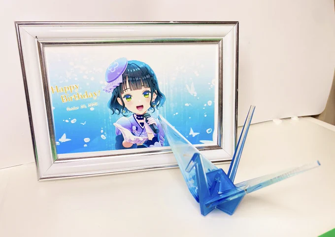 ACZURU、プリントアウトした吟子ちゃんおたおめ絵と並べてみた。良〜… 