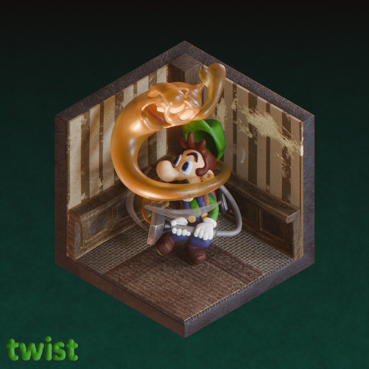 kinpraw's tweet photo. Luigi's Mansion!

#sculptober #sculptober2024 https://t.co/HCxn8WJs1t