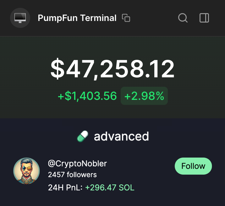 I made $45,000 on PumpFun Terminal in 8 hours 🔥

PumpFun just launched an advanced trading platform, but very few know how to use it properly.

Early birds always profit the most, and there’s still time to get in.

Here’s how you can print money using its hidden tools👇🧵