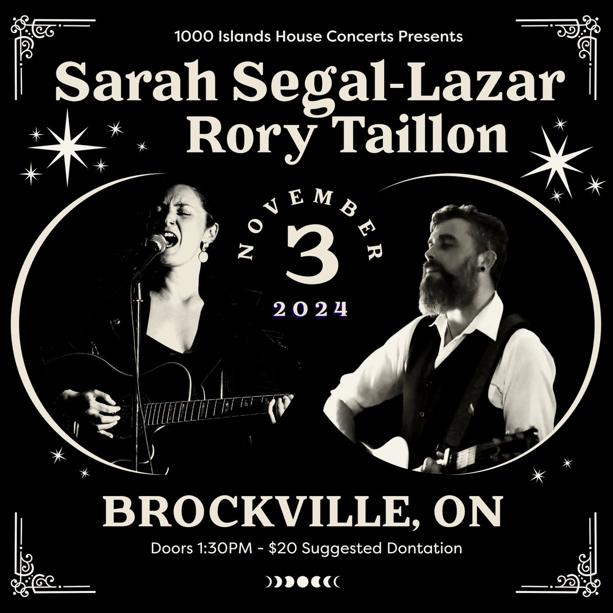 Upperhand Underground (@uhunderground) on Twitter photo โจ๐ฎTwo Weeks until your fortune comes true - experience a magical afternoon of live music with @rorytaillon and <a href="/SarahSegalMusic/">Sarah Segal-Lazar</a> on
๐
November 3, 2024 in Brockville, On !! ๐ตโจ
Doors 1:30pm / Show 2-4pm
๐To secure your spot email: 1000islandshouseconcerts@gmail.com โจ๐ฎTwo Weeks until your fortune comes true - experience a magical afternoon of live music with @rorytaillon and <a href="/SarahSegalMusic/">Sarah Segal-Lazar</a> on
๐
November 3, 2024 in Brockville, On !! ๐ตโจ
Doors 1:30pm / Show 2-4pm
๐To secure your spot email: 1000islandshouseconcerts@gmail.com