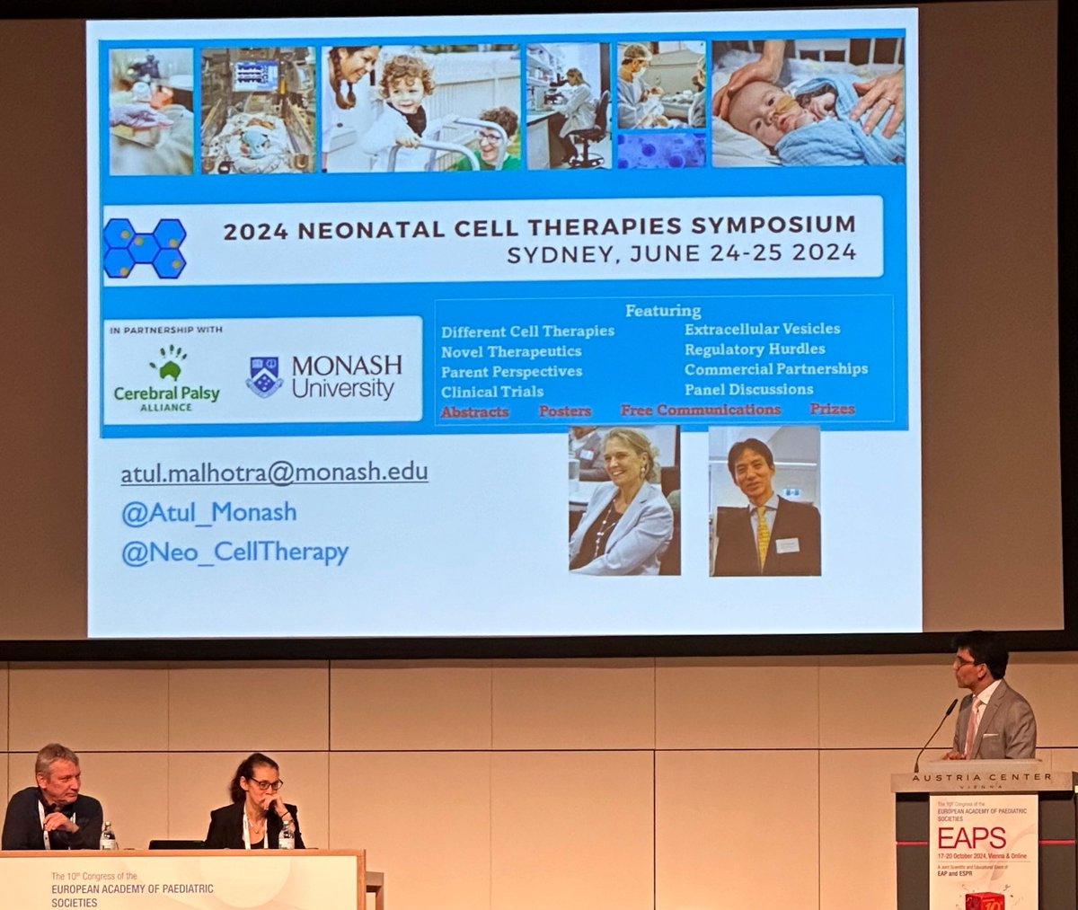 Evidence-Based Neo (@ebneo) on Twitter photo <a href="/Atul_Monash/">Atul Malhotra</a> sharing upcoming trials and cell therapies symposium
Data to drive evidence-based cell therapies for preterm brain injury coming your way soon!
<a href="/Neo_CellTherapy/">Newborn Cell Therapies</a>
#EAPS2024
<a href="/ESPR_ESN/">European Society for Paediatric Research (ESPR)</a>
<a href="/EAPSCongress/">EAPS Congress</a>
#neoEBM <a href="/Atul_Monash/">Atul Malhotra</a> sharing upcoming trials and cell therapies symposium
Data to drive evidence-based cell therapies for preterm brain injury coming your way soon!
<a href="/Neo_CellTherapy/">Newborn Cell Therapies</a>
#EAPS2024
<a href="/ESPR_ESN/">European Society for Paediatric Research (ESPR)</a>
<a href="/EAPSCongress/">EAPS Congress</a>
#neoEBM
