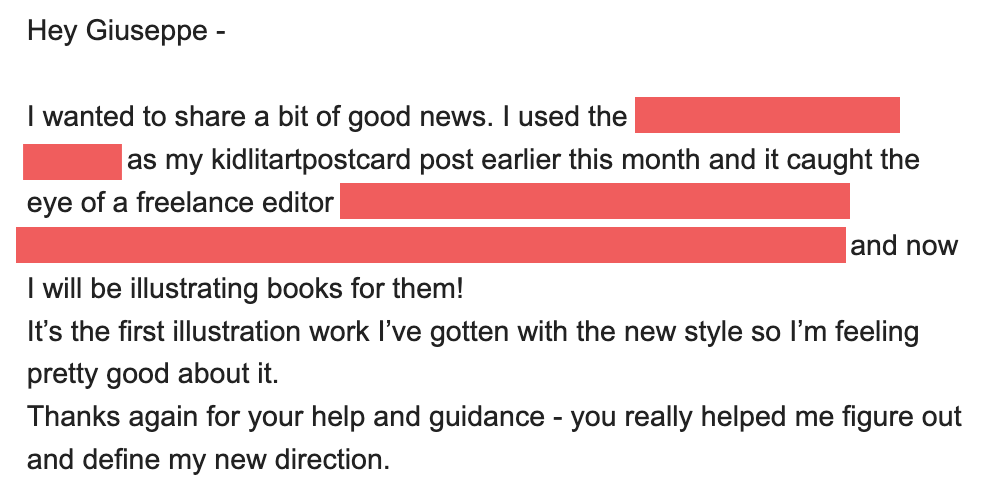More good news from <a href="/IllusDept/">The Illustration Department</a> alums!

From this week’s inbox: