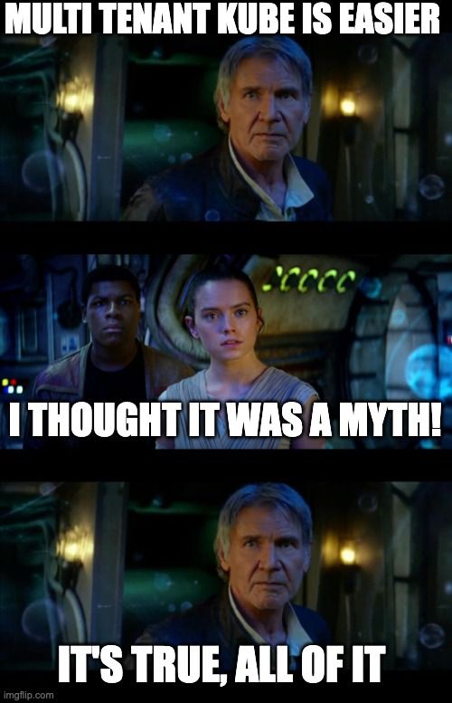 Had a great convo about multi-tenant Kubernetes at AWS DMV community day.  Starts with "why not just a cluster per customer?" and ends with "wow, yeah that really makes sense!"  this blog is getting kinda big so I'm going to break it up into a few parts - Intro, vCluster, and