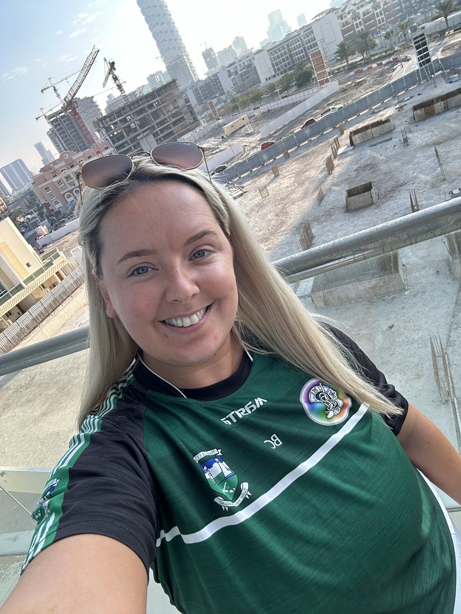 Ready to support my home team Ballygalget in the <a href="/officialdowngaa/">Official Down GAA</a> final today all the way from Dubai 💚🤍