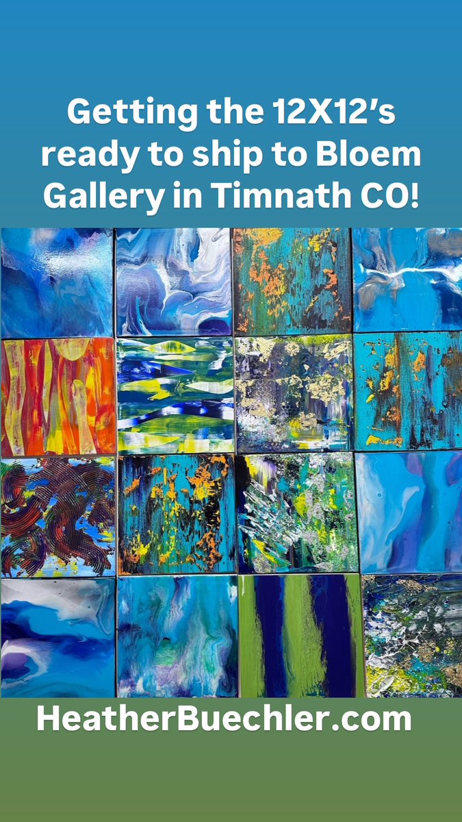 Getting the 12 X 12s ready to send to Bloem Gallery in Timnath #colorado #art #gallery
