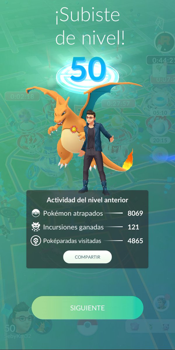 sebakm32's tweet image. Por fin! Después de más de 8 años de juego! El nivel máximo! Nivel 5️⃣0️⃣ en Pokémon GO! ✨ Vamos carajo! 💪🏻 #PokemonGO #Nivel50