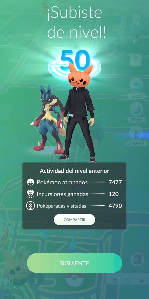sebakm32's tweet image. Por fin! Después de más de 8 años de juego! El nivel máximo! Nivel 5️⃣0️⃣ en Pokémon GO! ✨ Vamos carajo! 💪🏻 #PokemonGO #Nivel50