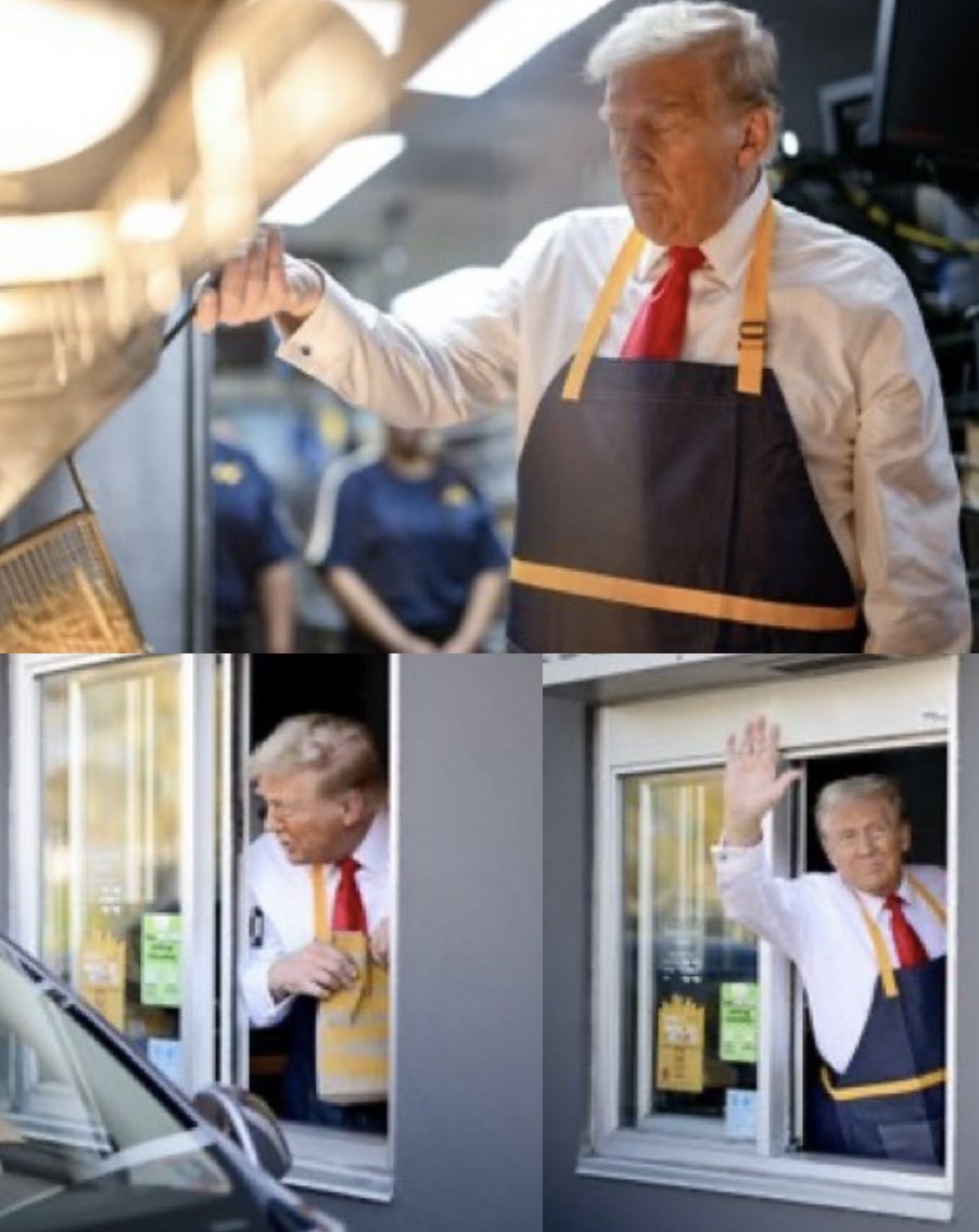 Imagine randomly pulling up to McDonalds and seeing Trump at the window