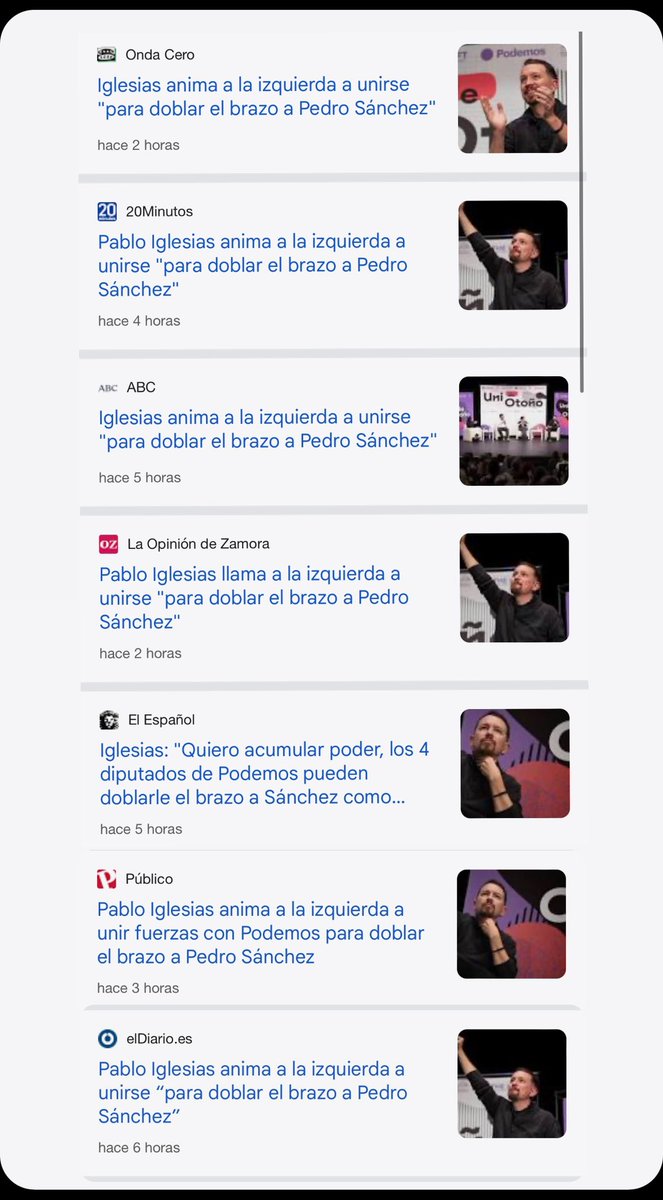 DINGO40378066's tweet photo. . @20m 
.@abc_es 
.@LaOpiniondezamora
.@elespanolcom 
.@publico_es 
.@eldiarioes 
.@_infoLibre 
No me puedo creer que no recibís órdenes de partido.
Hasta las comas del 🅱️ULO os habéis copiado.
Ojalá tuviéramos un Gobierno valiente que pusiera coto a estas manipulaciones. https://t.co/kwVdSXcmB7