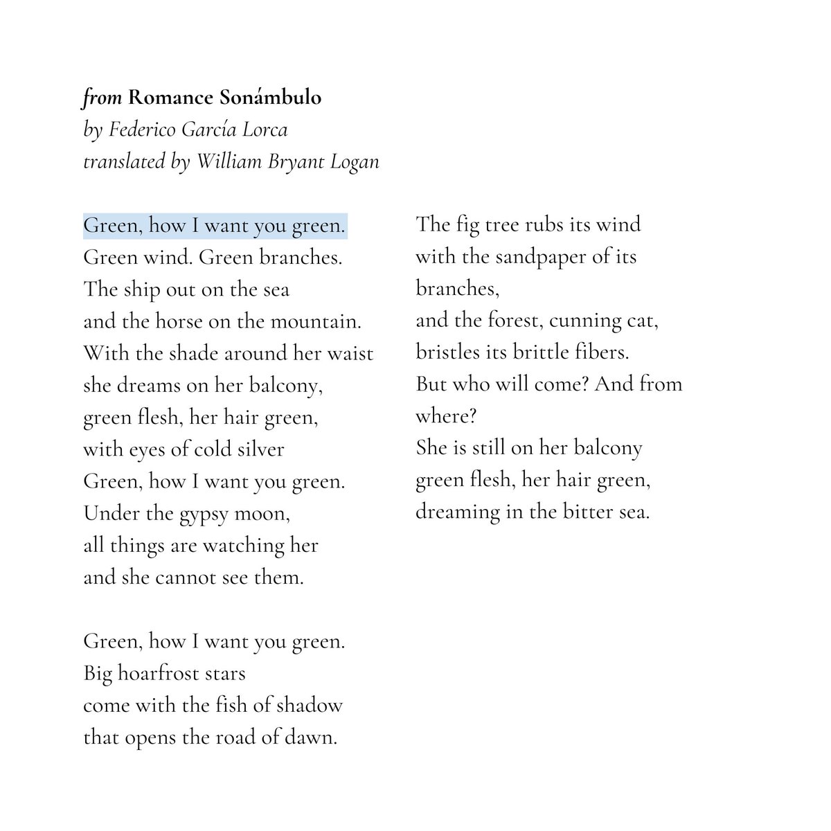 diffuseabstract's tweet image. poem by Federico García Lorca. translation by William Bryant Logan. image by DALL•E 3.