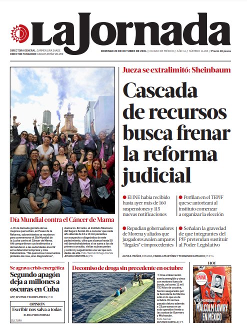 Memolp00's tweet image. Cascada de recursos??
Que tal la avalancha de apoyo del pueblo a nuestra presidenta @Claudiashein 
Cascada de recursos es Peccata minuta ante tsunami del pueblo apoyando a la presidenta.
#ReformaAlPoderJudicialYaQuedo 
No es reforma, YA es ley constitucional.
@lajornadaonline