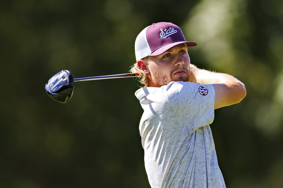 HailStateMG's tweet image. Garrett Endicott is 2-under at the turn after birdies on Nos. 7⃣ and 9⃣!

#HailState🐶