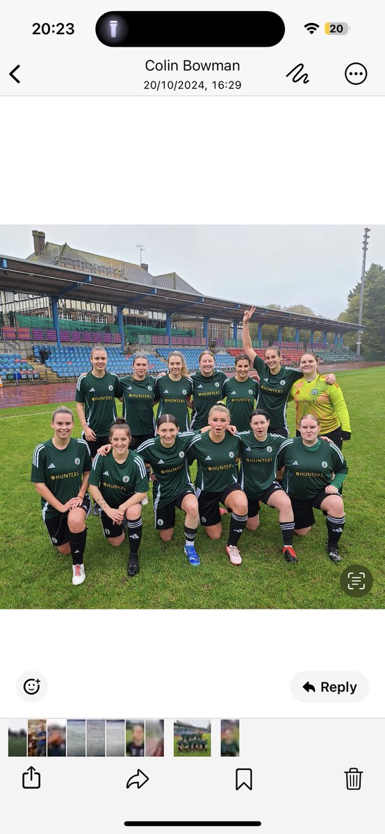 3-1 win in the torrential rain !!!! We don’t let a little water stop us !!! 
Many thanks to Colin and everyone else that came to support us 
💚🖤