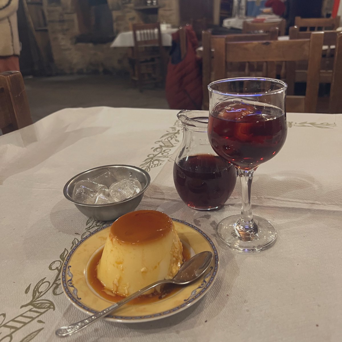 JourneysofJames's tweet image. Cycled for hours today. Climbed ~600m. Exhausted. As darkness falls I reach Kovachevitsa in the Rhodope mountains. At the Inn I’m treated to a hearty stew, flan and blackcurrant wine. The smell of firewood. It could be 100 years ago. All’s well with the world for a bit.