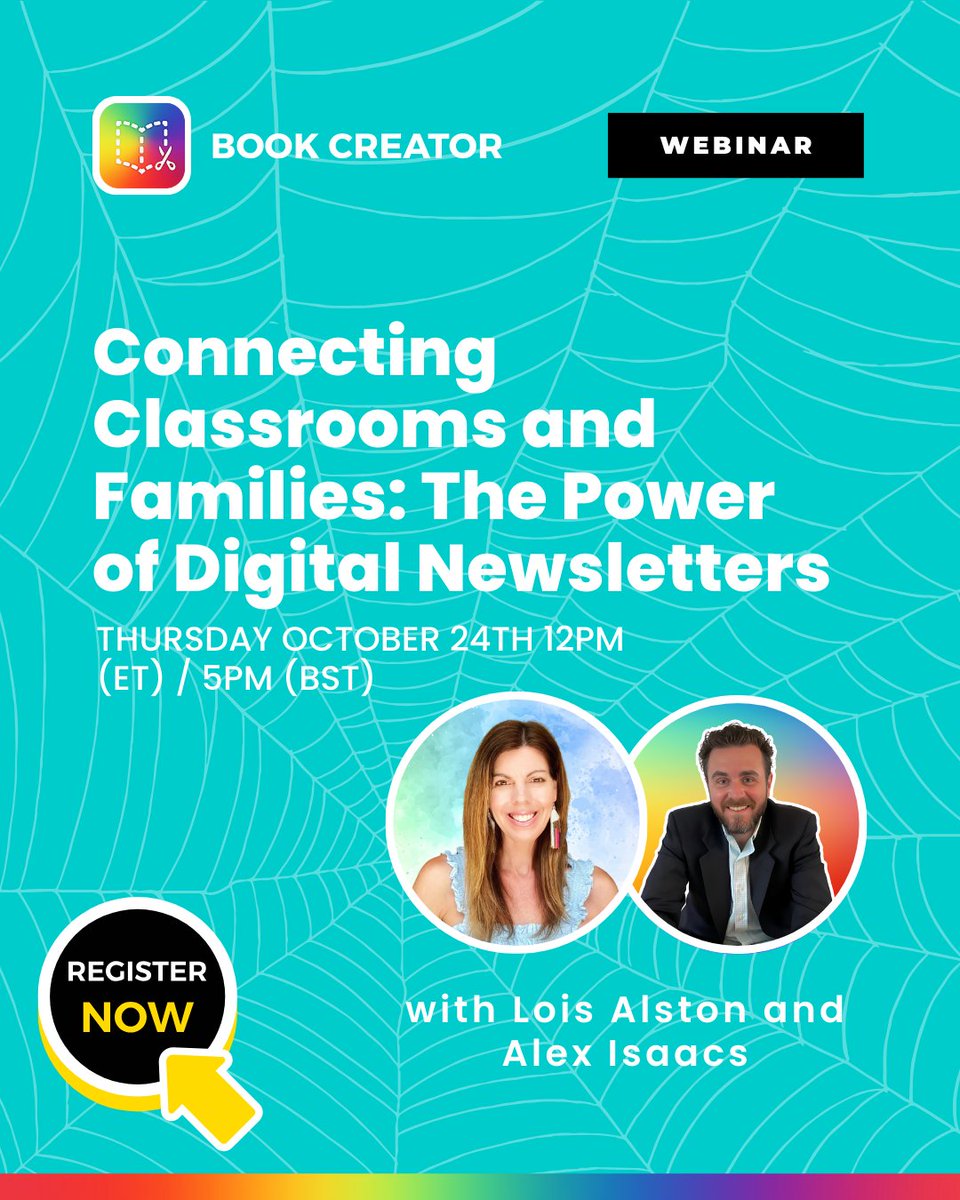 Book Creator Team (@bookcreatorapp) on Twitter photo ๐ฃ Attention educators! Ready to level up your family engagement strategy?
Join us for "Connecting Classrooms and Families: The Power of Digital Newsletters" with <a href="/lolexedtechs/">LoLex EdTechs ๐ #ISTELive</a> on Oct 24th at 12pm EST.
๐ Save your spot now: hubs.la/Q02RlFm40
#EdTech #TeacherTools ๐ฃ Attention educators! Ready to level up your family engagement strategy?
Join us for "Connecting Classrooms and Families: The Power of Digital Newsletters" with <a href="/lolexedtechs/">LoLex EdTechs ๐ #ISTELive</a> on Oct 24th at 12pm EST.
๐ Save your spot now: hubs.la/Q02RlFm40
#EdTech #TeacherTools