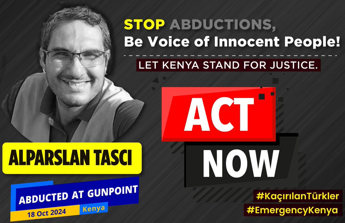 sosyalmozaik's tweet photo. @abdbozkurt Our hearts ache as we hear claims of a plane sent for the four abducted Turks. We implore you to uphold justice and humanity. No one should endure such suffering. Please, let’s put an end to this injustice. This is what true leadership in Kenya should stand for. 
#EmergencyKenya https://t.co/eZq4GqBebQ