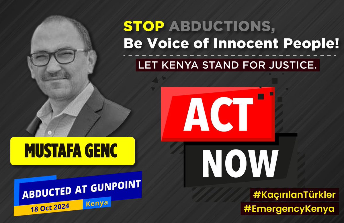 sosyalmozaik's tweet photo. @abdbozkurt Our hearts ache as we hear claims of a plane sent for the four abducted Turks. We implore you to uphold justice and humanity. No one should endure such suffering. Please, let’s put an end to this injustice. This is what true leadership in Kenya should stand for. 
#EmergencyKenya https://t.co/eZq4GqBebQ