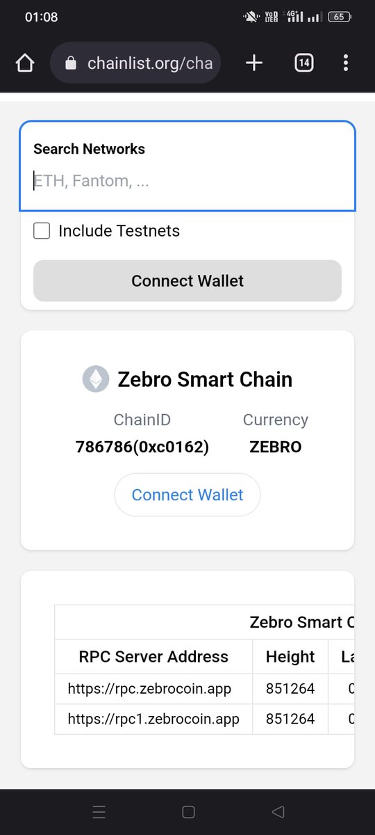 Zebro Smart Chain added to Chainlist.org

Add Zebro Smart Chain to Metamask manually.
Network: Zebro Smart Chain
RPCURL: rpc.zebrocoin.app
ChainID: 786786
Symbol: ZEBRO
Block Explorer: explorer.zebrocoin.app

Or visit chainlist.org/chain/786786 and "Connect Wallet".