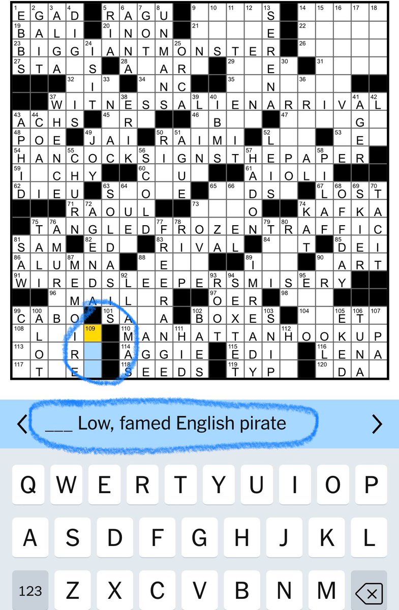 Dr. Rebecca Simon FRHistS (@beckalex) on Twitter photo Getting close to Halloween and of course the <a href="/nytimes/">The New York Times</a> crossword had to pick the most sadistic pirate as a clue. Getting close to Halloween and of course the <a href="/nytimes/">The New York Times</a> crossword had to pick the most sadistic pirate as a clue.