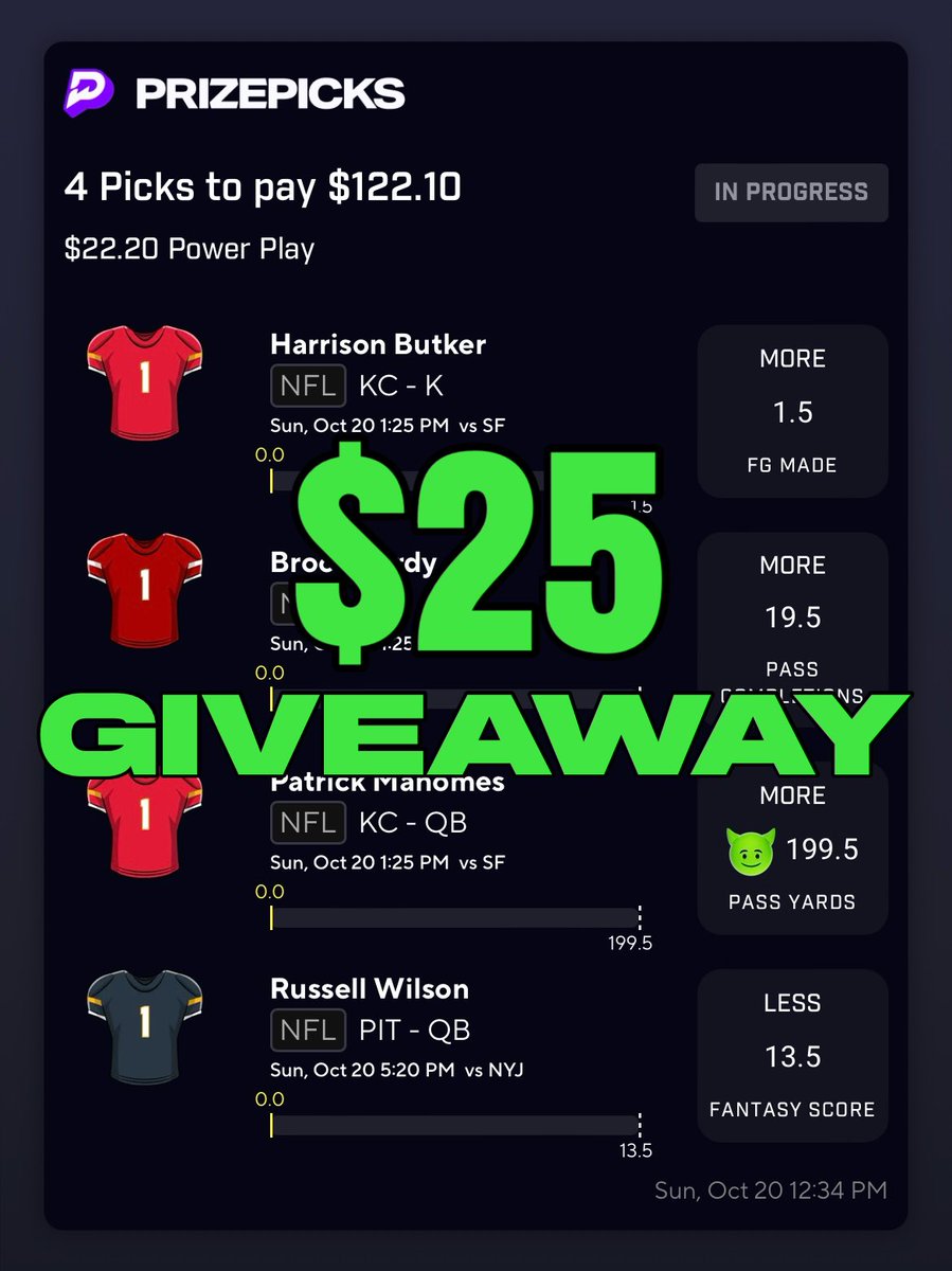 LineupsWinning's tweet photo. 💸💰 $25 GIVEAWAY 💰💸

RETWEET + REPLY W/ CASHAPP
(Must follow)

5.5x PrizePicks Lineup https://t.co/4kWhnSQjKO