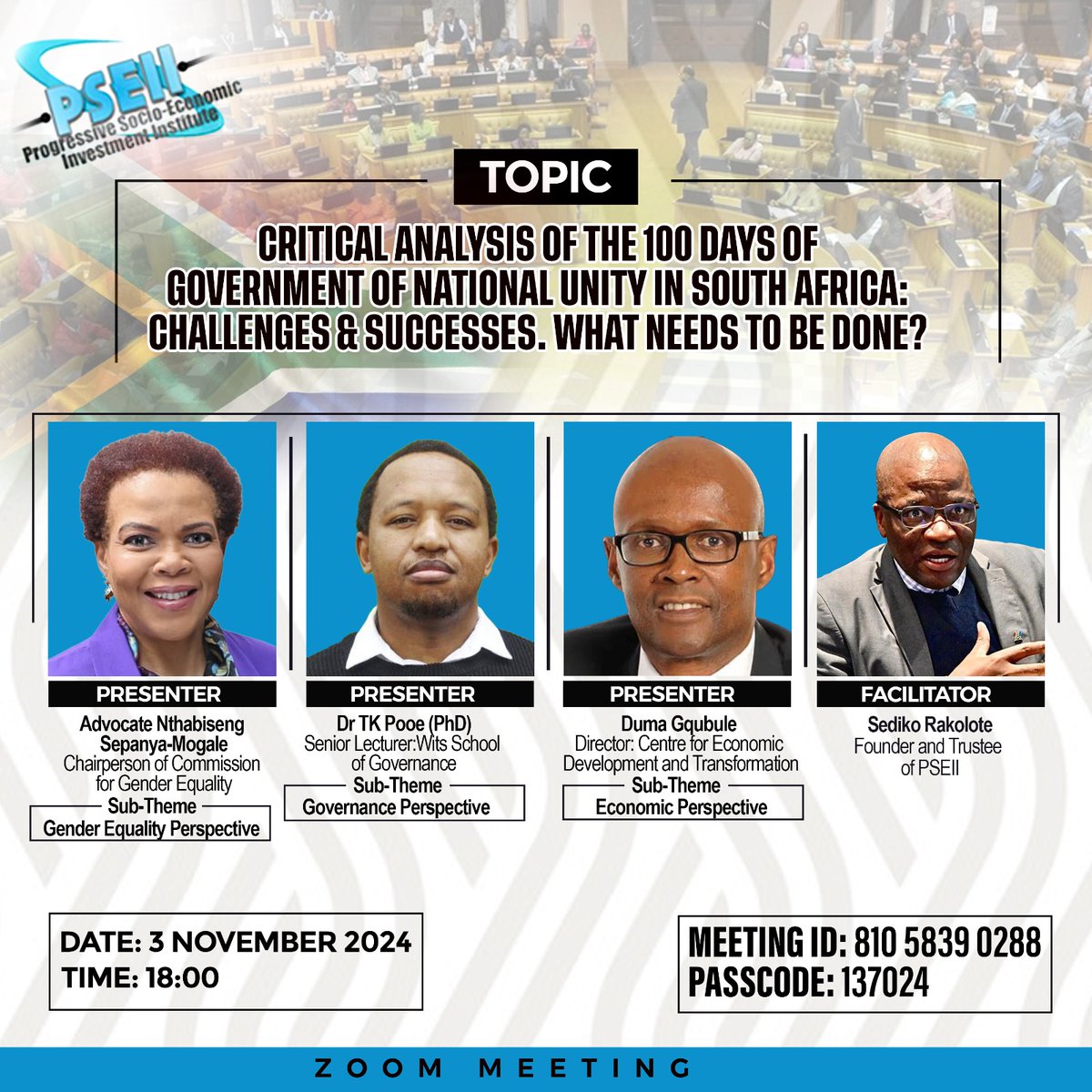 SedikoR's tweet image. We extend an invite to all irrespective of political affiliation, to login and participate in the discussions. 
#discussion
#DiscussionPost
#discuss
#GNU
#LetsDoMoreTogether
#underdevelopment
#Inequalities
@ParliamentofRSA @IECSouthAfrica