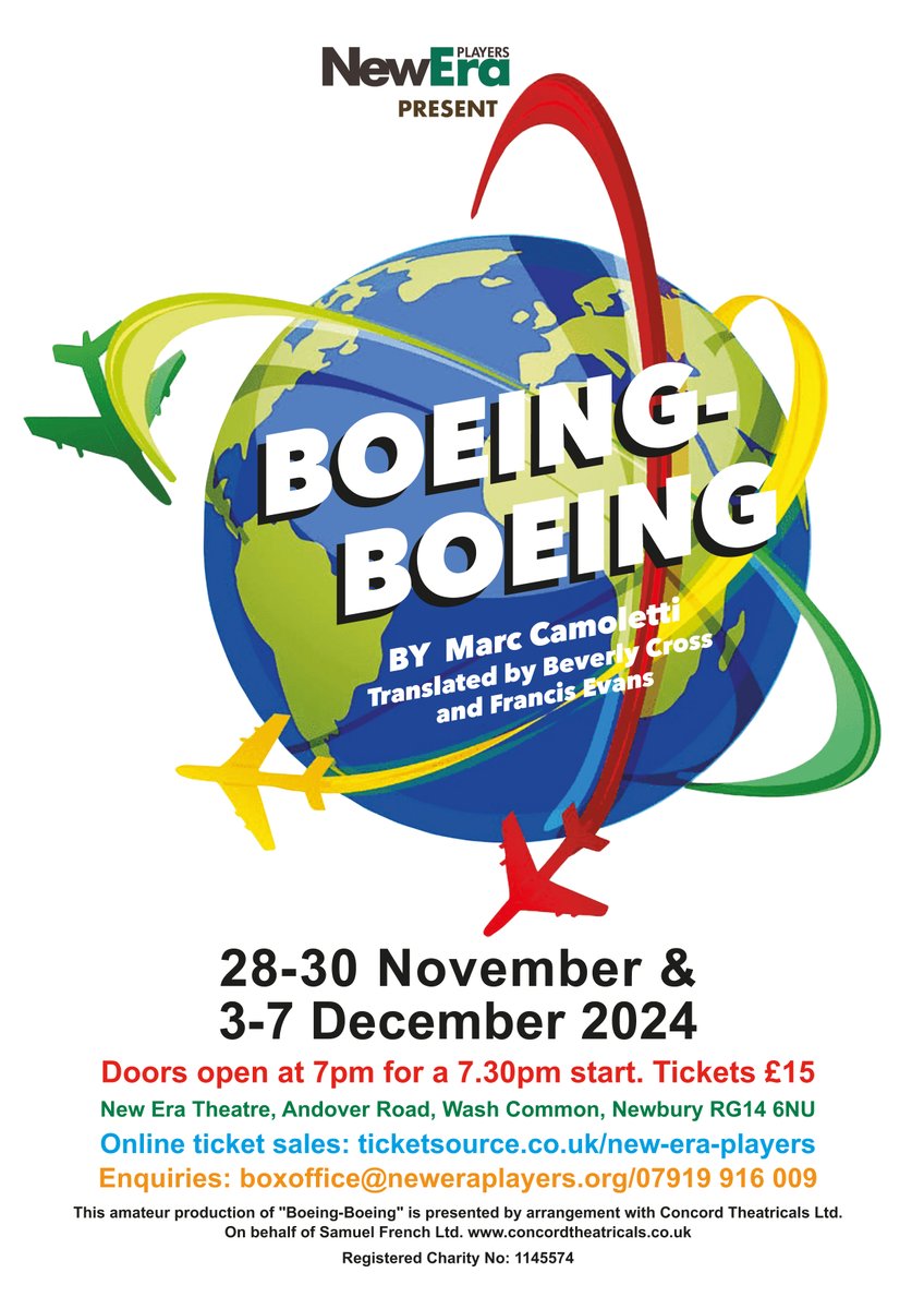 Taking off next: 'Boeing Boeing'. Book your boarding passes now!