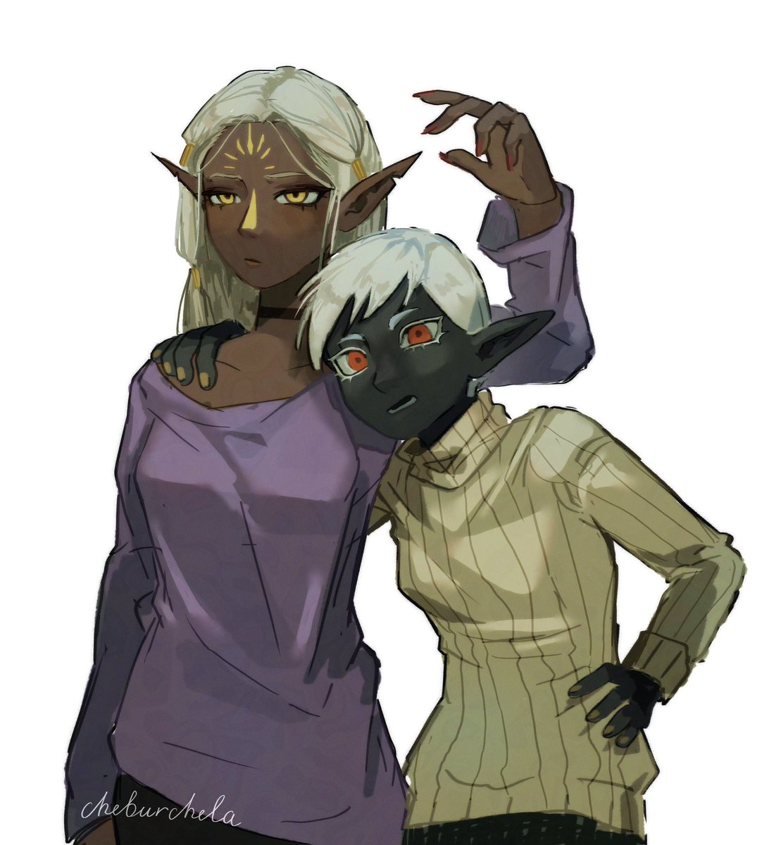ch3burchela's tweet photo. "I called her" #Cithis #Flamela #dungeonmeshi https://t.co/ReVidEIUct